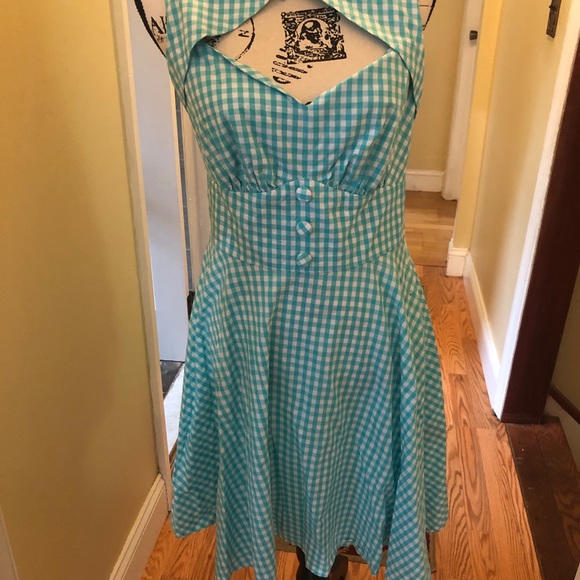 Voodoo Vixen Dresses & Skirts - Blue and white checkered dress